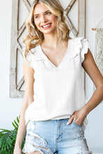 Load image into Gallery viewer, Solid Crinkle Gauze V-Neck Top
