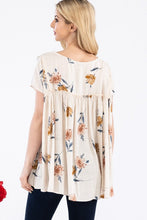 Load image into Gallery viewer, Short Sleeve Dolman Knit Floral Top
