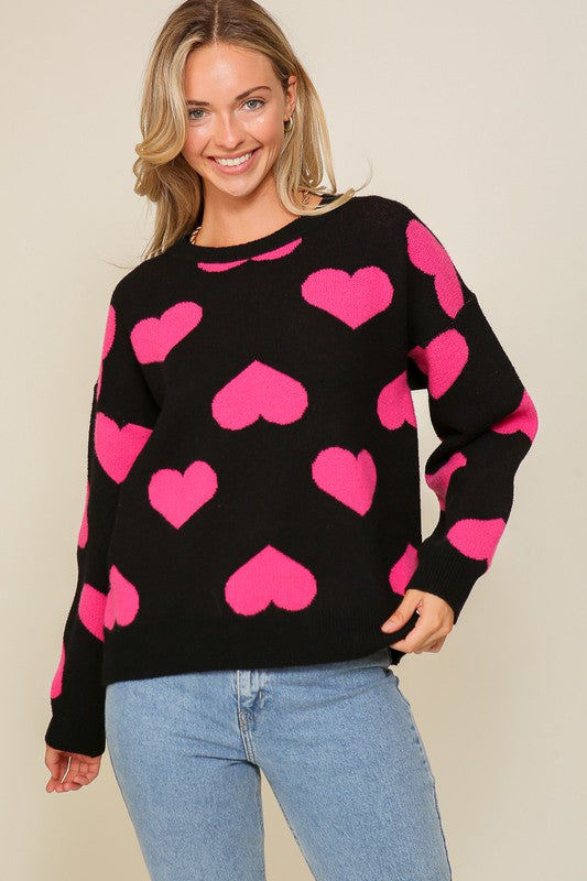 Heart Valentine's Day Sweater