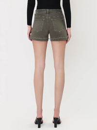 Lovervet By Vervet HR Raw Cuff Olive Shorts