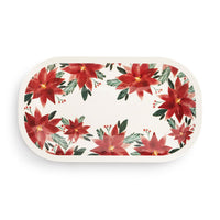 Poinsettia Bamboo Melamine Rectangular Platter