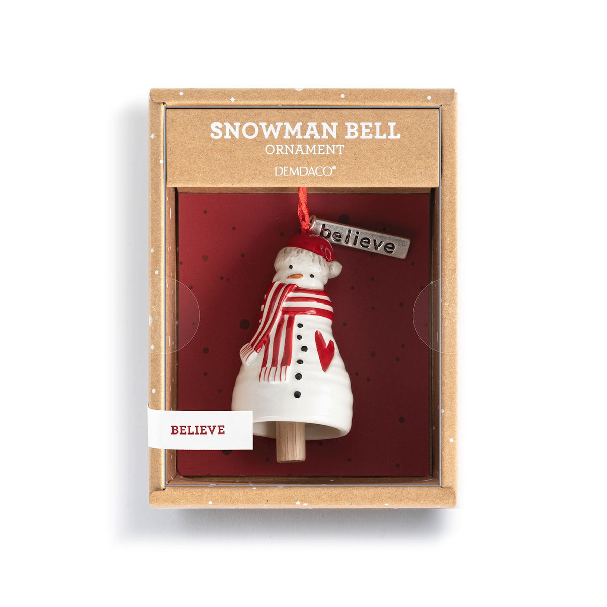 Red Heart Mini Bell Ornament
