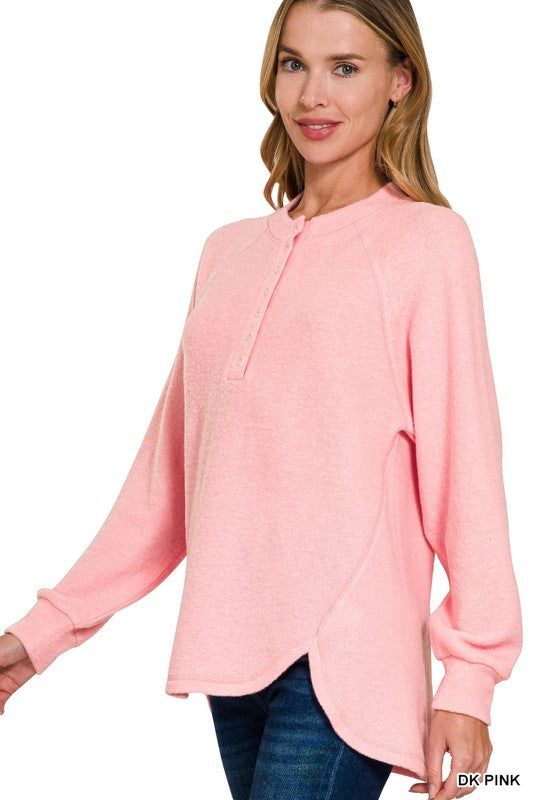 Brushed Hacci Melange Sweater