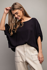 Elastic Sleeve Bubble Top