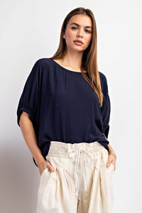 Elastic Sleeve Bubble Top