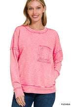 Load image into Gallery viewer, French Terry Washed Pullover Sweathirt
