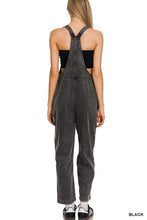 Load image into Gallery viewer, Washed Knot Relaxed Fit Overalls
