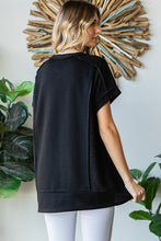 Load image into Gallery viewer, Short Sleeve Plus Solid French Terry Top
