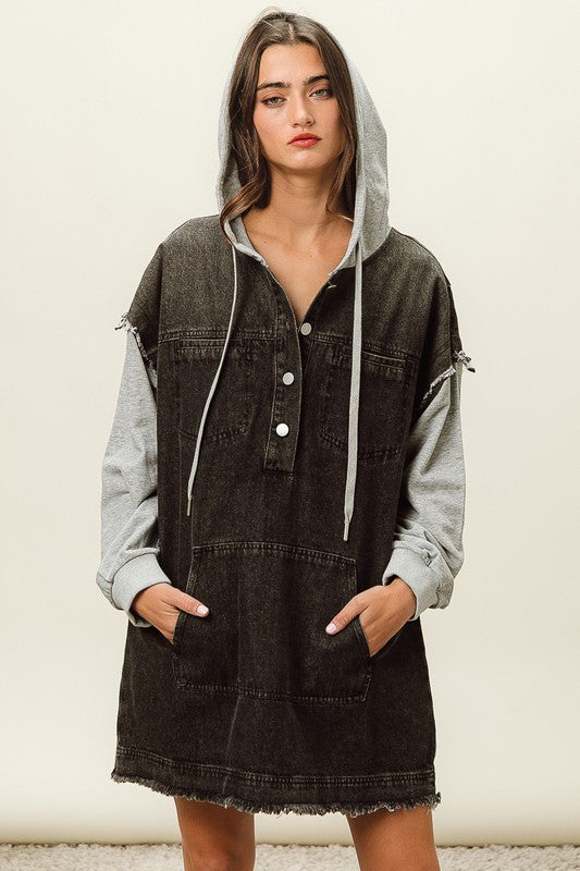 Kangeroo Pocket Denim Dress