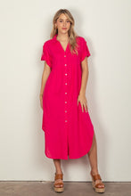 Load image into Gallery viewer, Oversized Solid Linen Woven Dress
