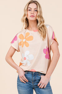 Boho Floral Print Tee