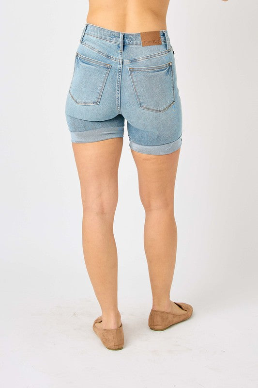 Judy Blue Plus Highwaist Tummy Control Cool Shorts