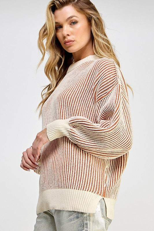 Stripe Contrast Sweater