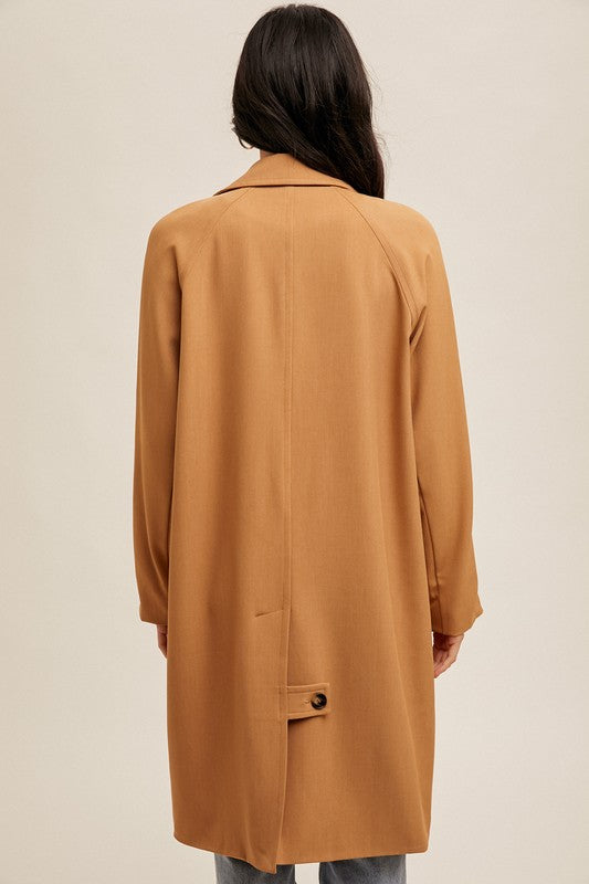 Oversized Cocoon Coat With Pockets