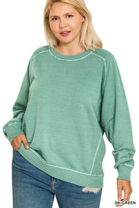 French Terry Pigment Dye Plus Crewneck