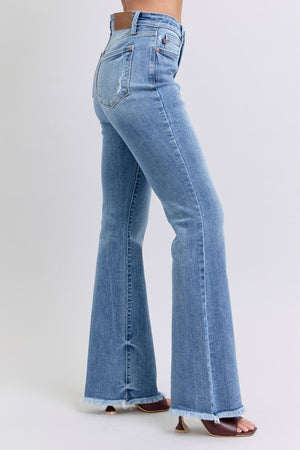 Judy Blue Hight Waist Boot Cut Fray Hem