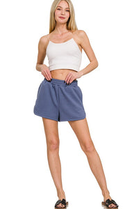 Scuba Elastic Waistband Dolphin Shorts