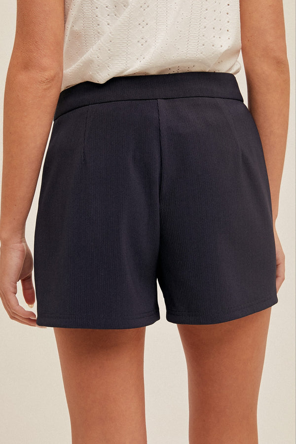 Button Detailed Ottoman Shorts