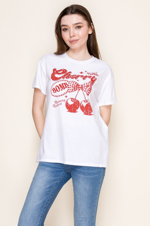 Cherry Graphic Top