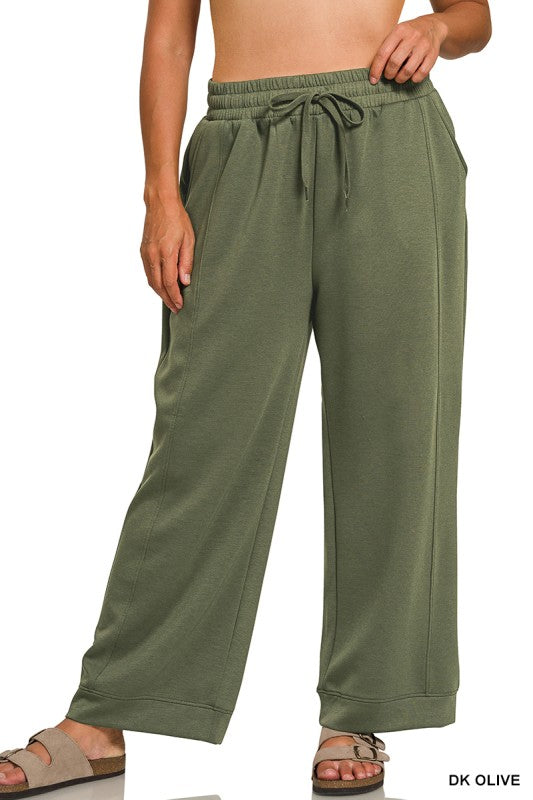 Plus Scuba Drawstring Pants
