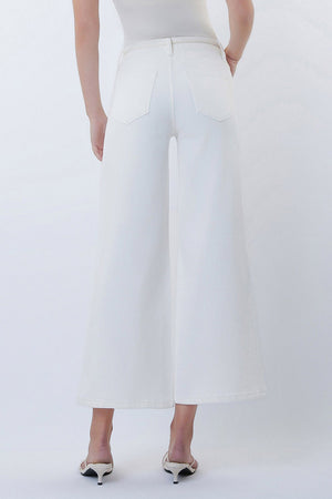VERVET High Rise Drawstring Wide Leg Jeans