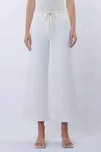 VERVET High Rise Drawstring Wide Leg Jeans