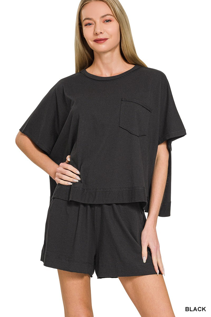 Exposed Seam Boxy Top & Shorts