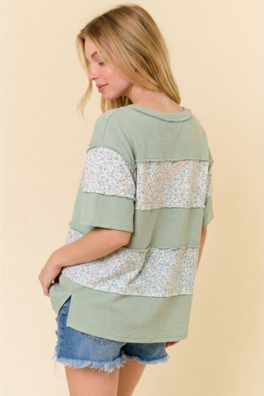 Wildflower Patch Contrast Block Top