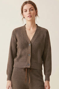 Ribbed Button Down Cardigan