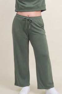 Plus Sweater Knit Drawstring Pants