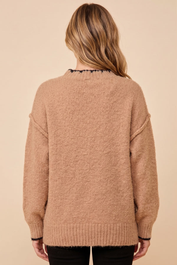 Contrast Detail Horse Sweater