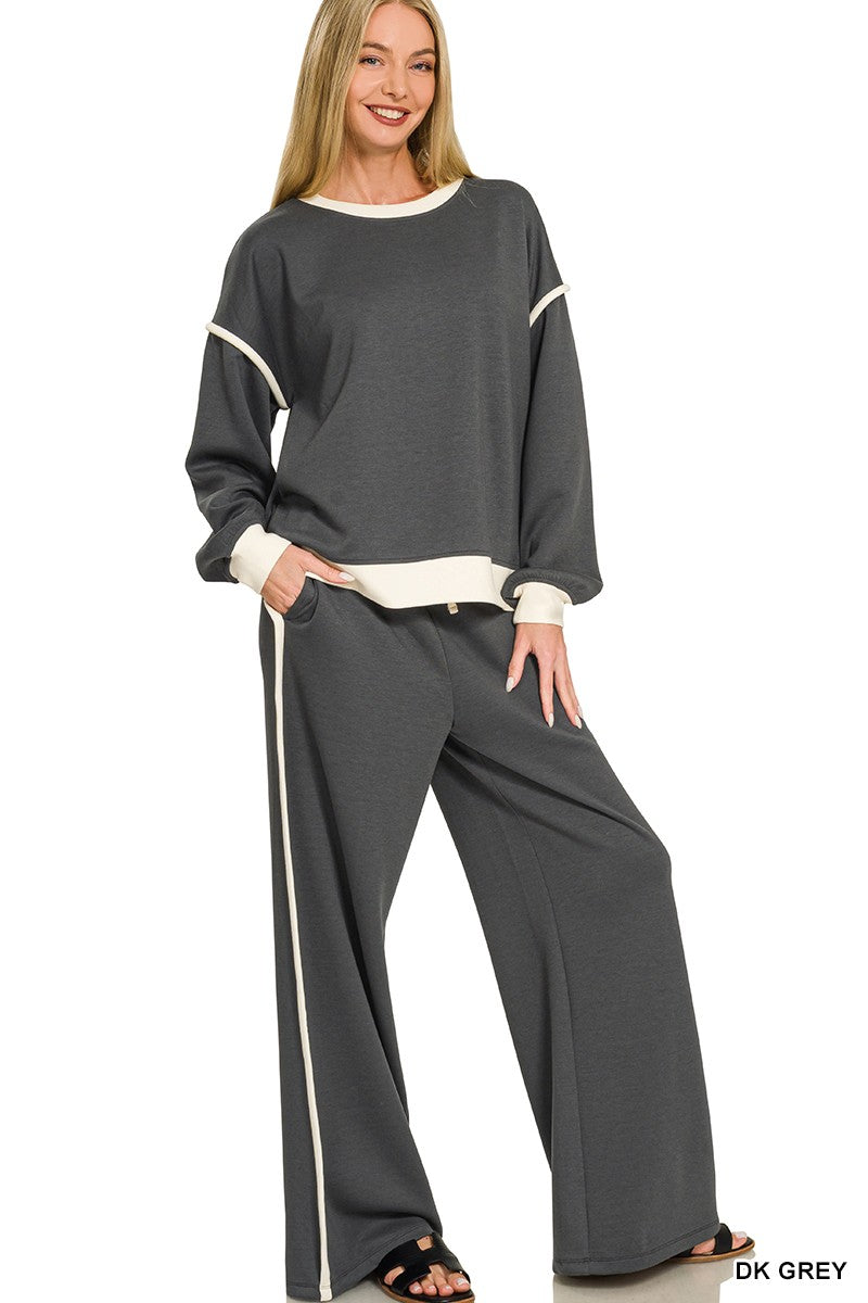 Scuba Piping Detail Sweatshirts & Pants