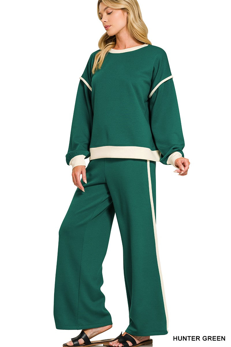 Scuba Piping Detail Sweatshirts & Pants