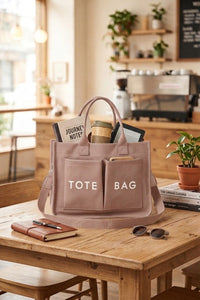 Multi Pocket Canvas Tote Bag