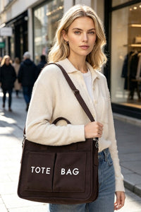 Multi Pocket Canvas Tote Bag