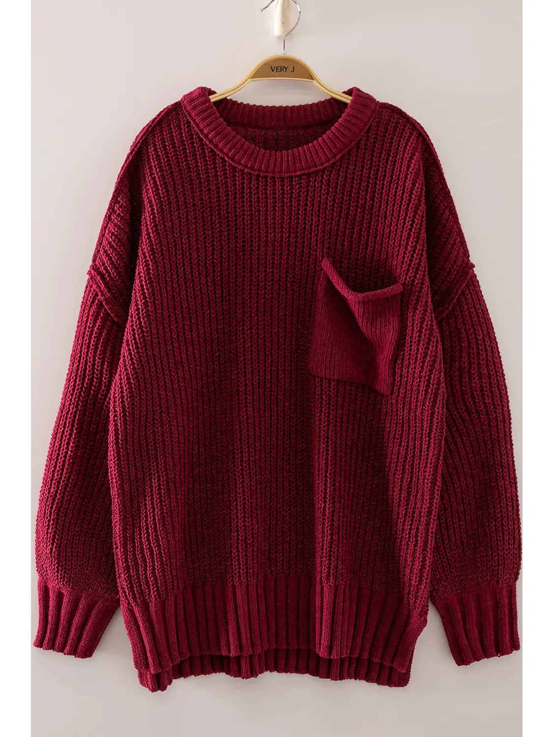 Pocket Chunky Knit Sweater