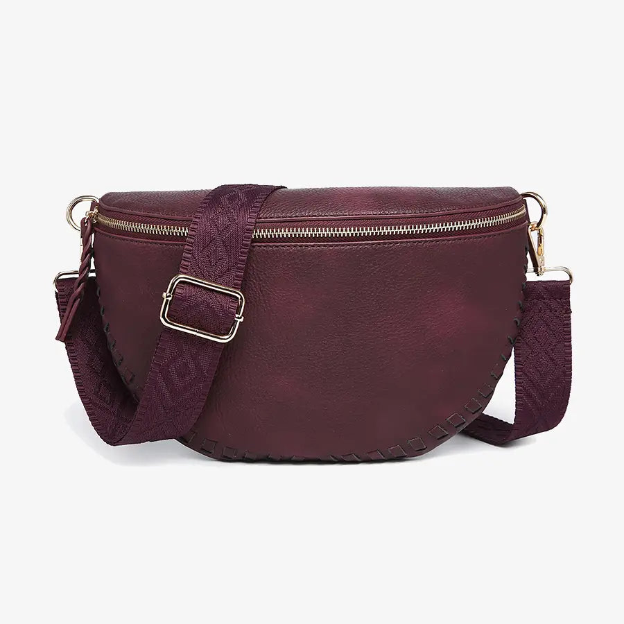 Janae Whipstitch Crossbody/Sling Bag w/ Detailed Strap