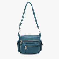 Nicole Multi-Zip Crossbody Bag w/ Side Pockets