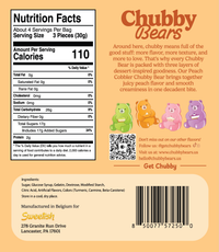 Chubby Bears Peach Cobbler Gummy Bears - 4.2oz