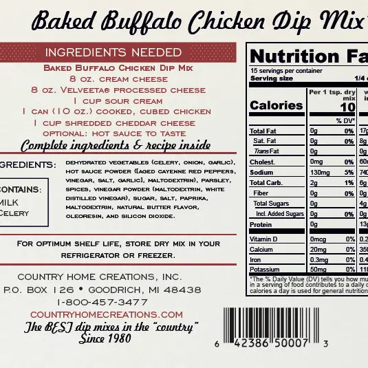 Artisan Kitchen Baked Buffalo Chicken Dip Mix