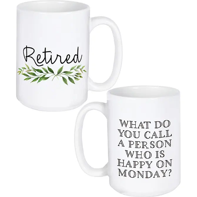 Retired Happy Monday Boxed Mug
