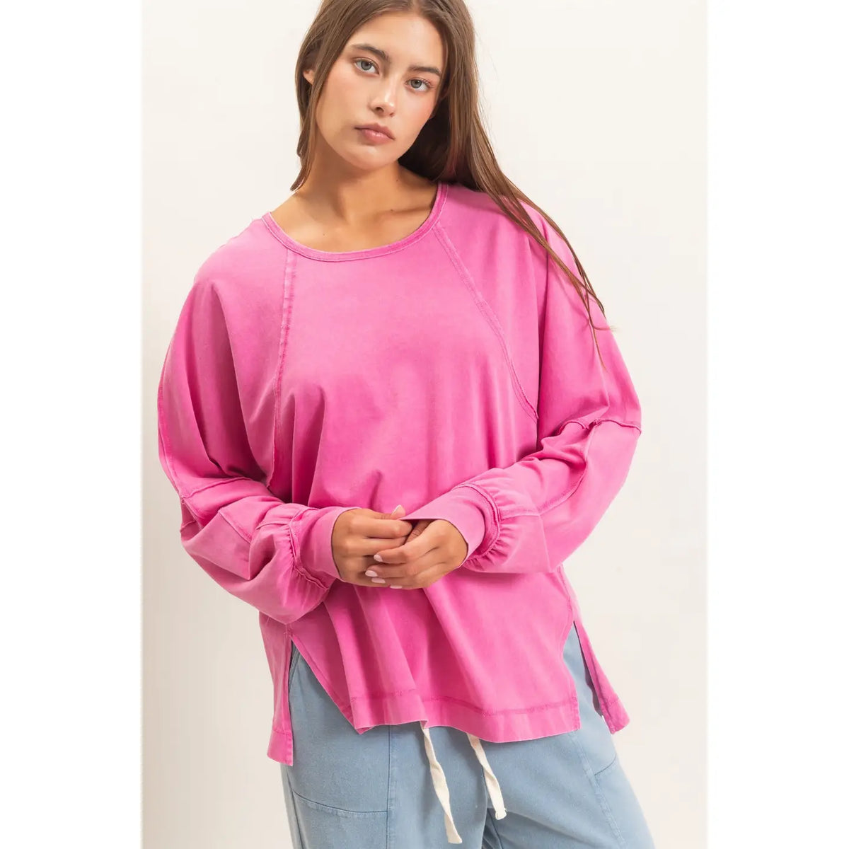 Raglan Sleeve Snow Wash Top