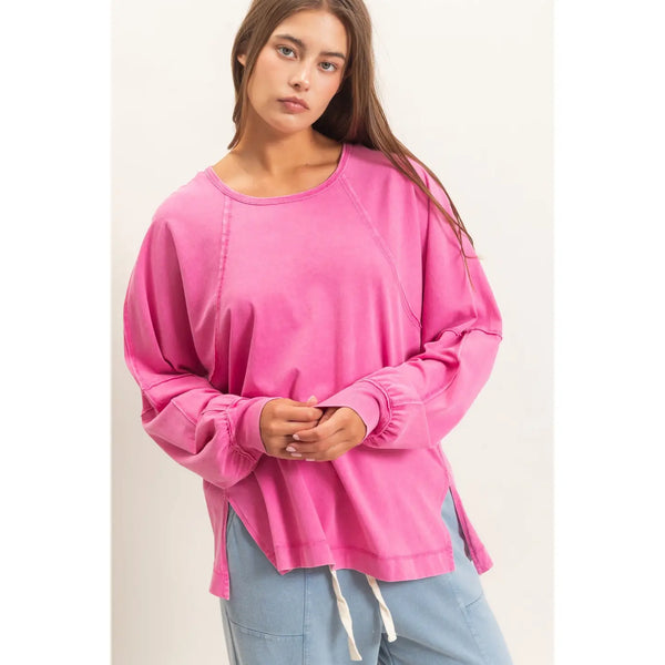 Raglan Sleeve Snow Wash Top