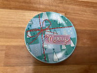Stoneware Holiday Pattern Plate