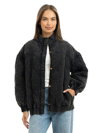 Luxe Garment Washed Oversized Jacket