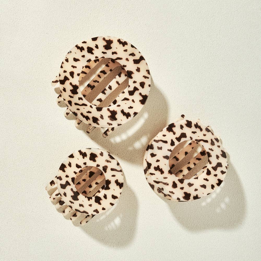 Blonde Tortoise | Large | Flat Circle Hair Clip