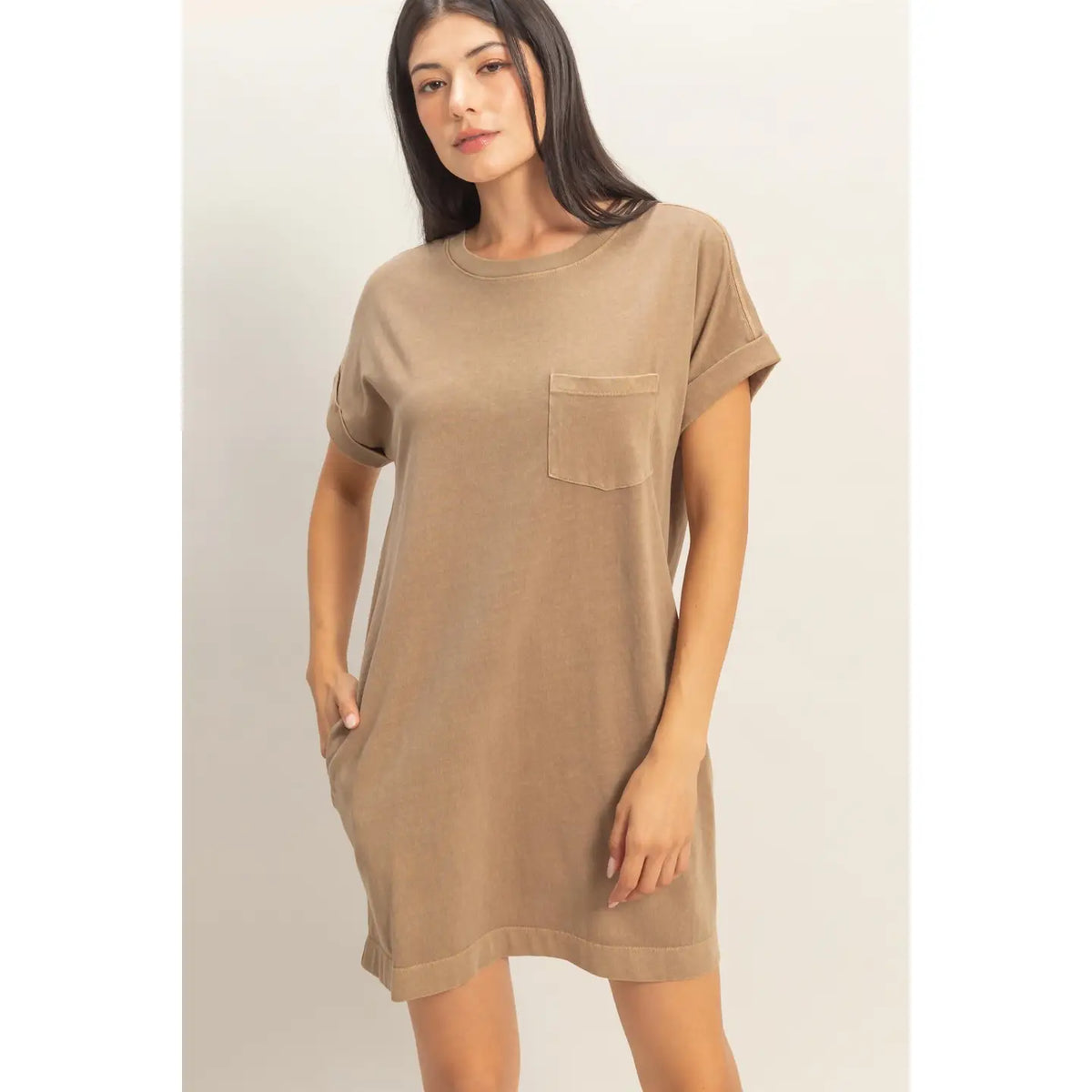 Round Neck T-Shirt Mini Dress