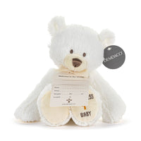 God Bless Baby White Teddy Bear