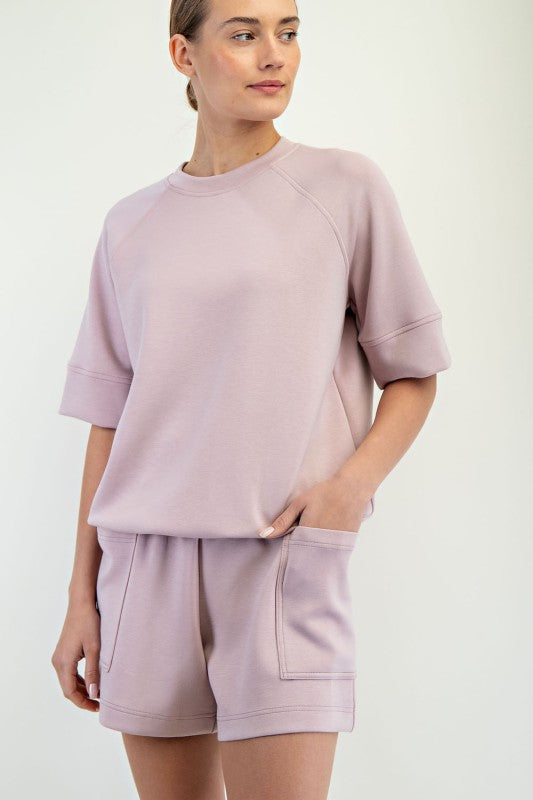 Modal Scuba Luxe Oversized Sleeve Top
