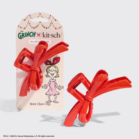 The Grinch X Kitsch Red Bow Claw Clip